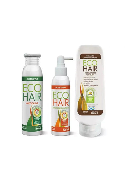 Pack Shampoo, Bálsamo y Loción Anticaída Ecohair